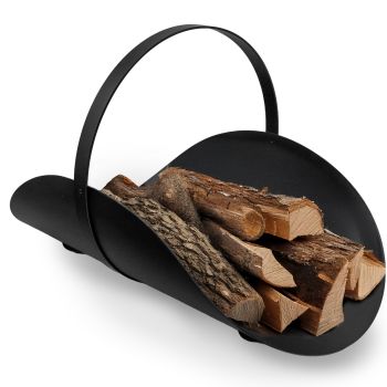 Preview: Holzträger | Kaminkorb | schwarz | oval Preview: Holzträger | Kaminkorb | schwarz | oval